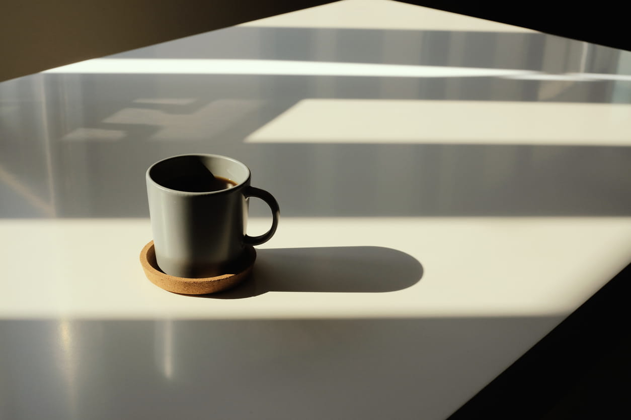 Kaffekopp på bord