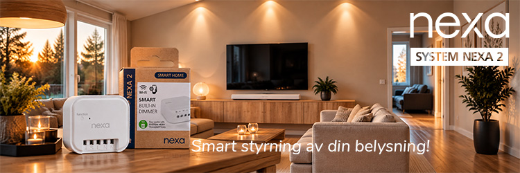 Downlight med Nexa inbyggnadsdimmer