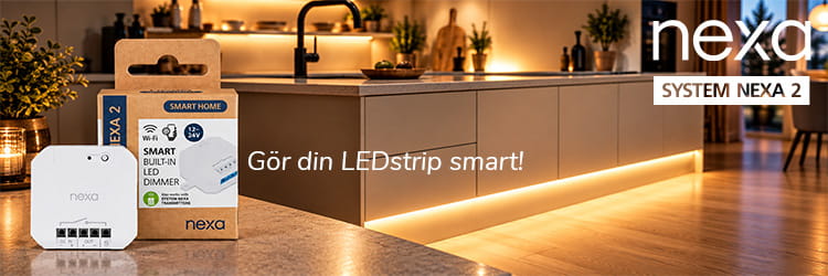 LEDstrip med nexas inbyggda dimmer